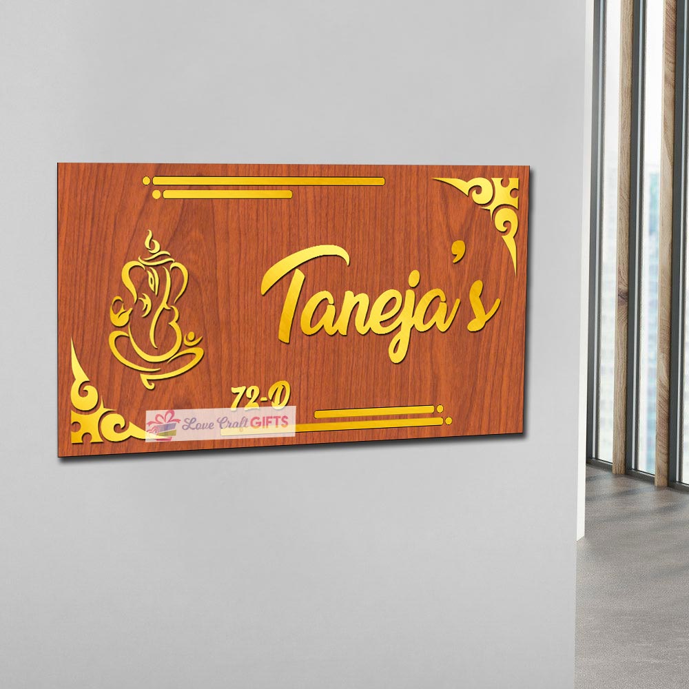 Customized Wooden Home Name Plates