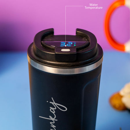 Black Stainless Steel Coffee Mug Or Water Bottle| Love Craft Gifts