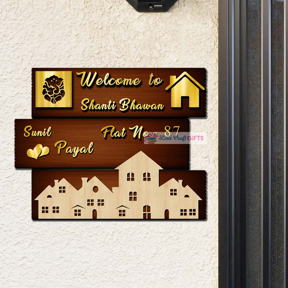 Wooden Home Name Plates | love craft gift