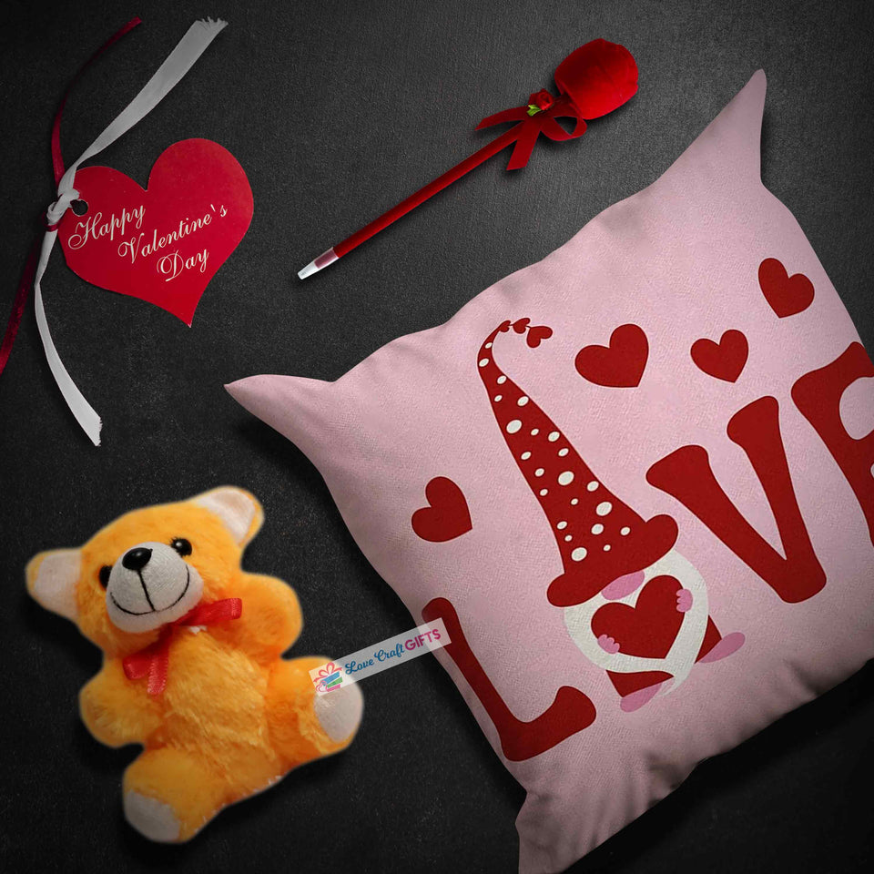 VALENTINE SPECIAL COMBO WITH CUSHION | love craft gift