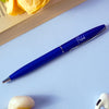 Personalized Blue Metallic Finish Ball Pen