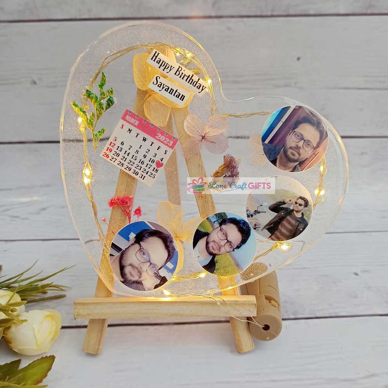 Special Resin Heart Shape Calendar Frame | love craft gift