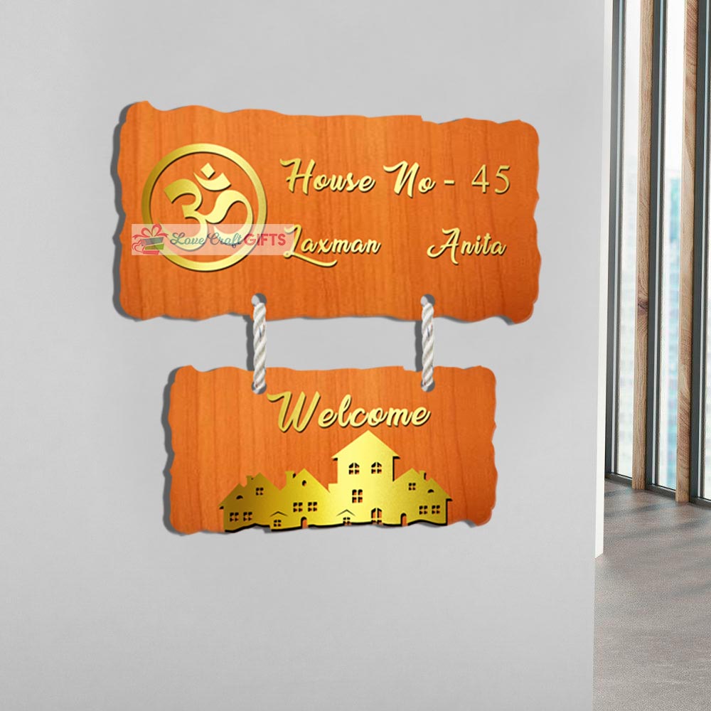 House Wooden Home Name Plates | love craft gift