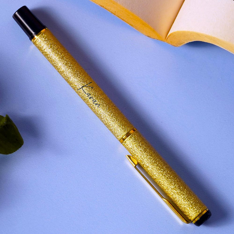 Personalized Golden Metallic Ball Pen