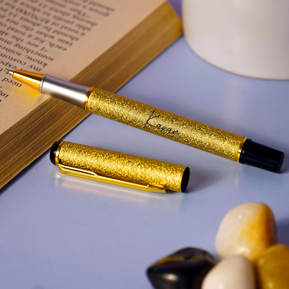 Personalized Golden Metallic Ball Pen