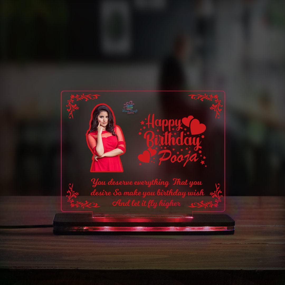 Personalized Acrylic Birthday Multi Led Lamp