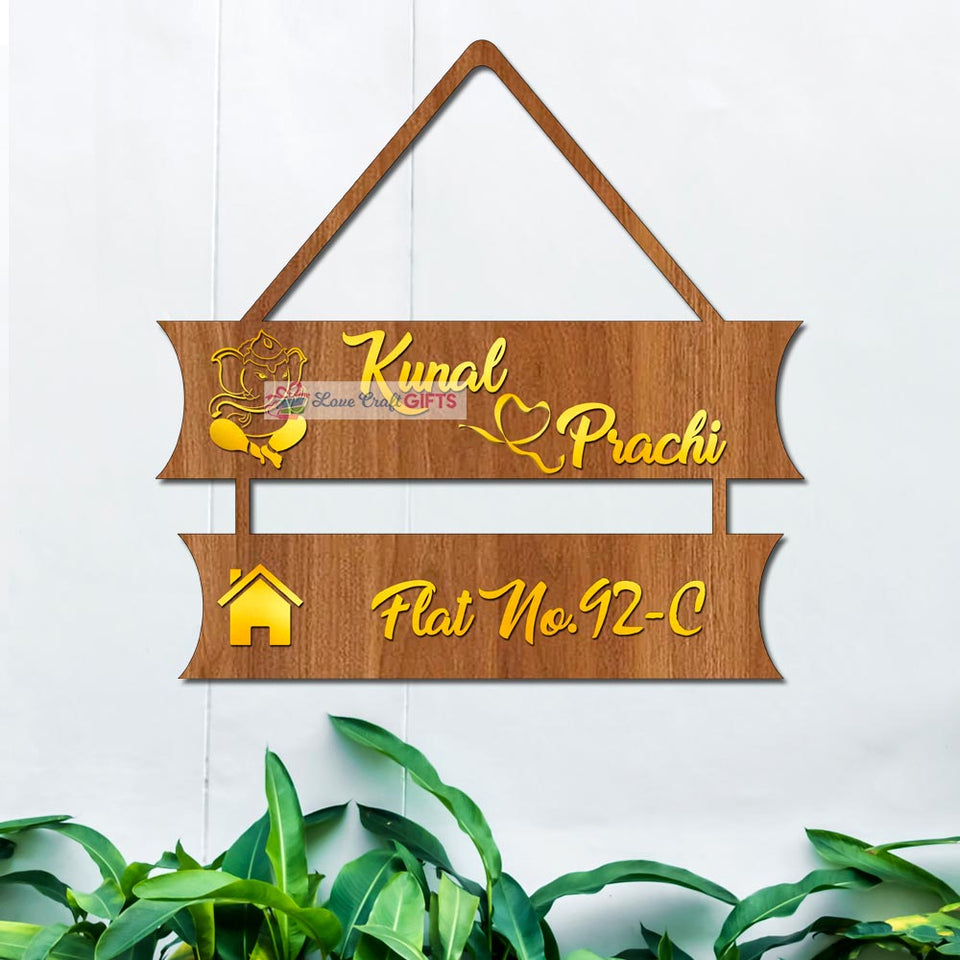 Unique Wooden Home Name Plates | love craft gift