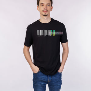 Men's Black Be The Unique One Printed T-Shirt