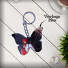 Personlized Butterfly Photo Wooden Keychain - 0