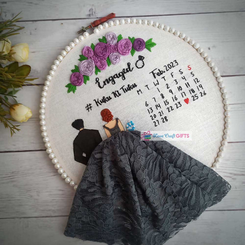 Special Embroidery Hoop For Couple | love craft gift