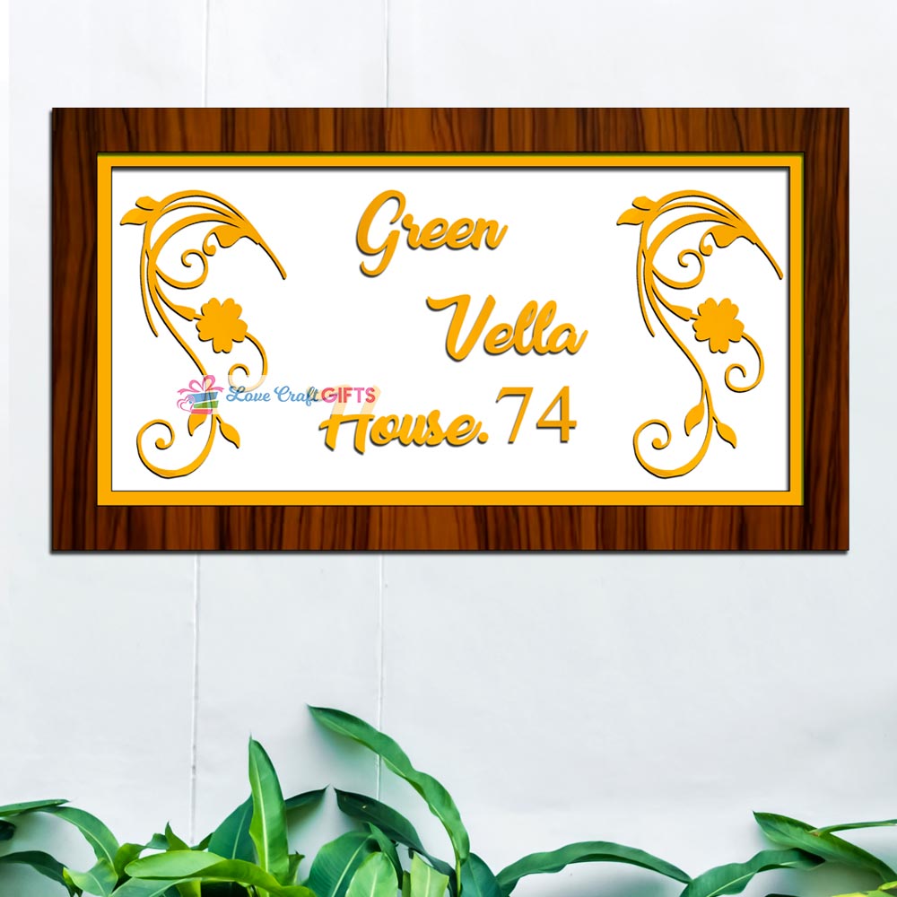 Unique Wooden Home Name Plates | love craft gift