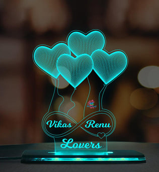 Personalized 3d Acrylic Multicolored LED Lamp Onliine India