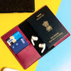 Personalized Leather Passport Cover With Name & Charm