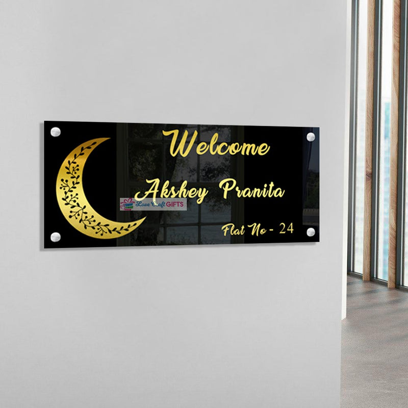 Special Moon Acrylic Home Name Plates | love craft gift