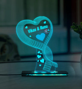 Customized Product Acrylic 3D LED  Lamp- Valentine’s Day Gift 