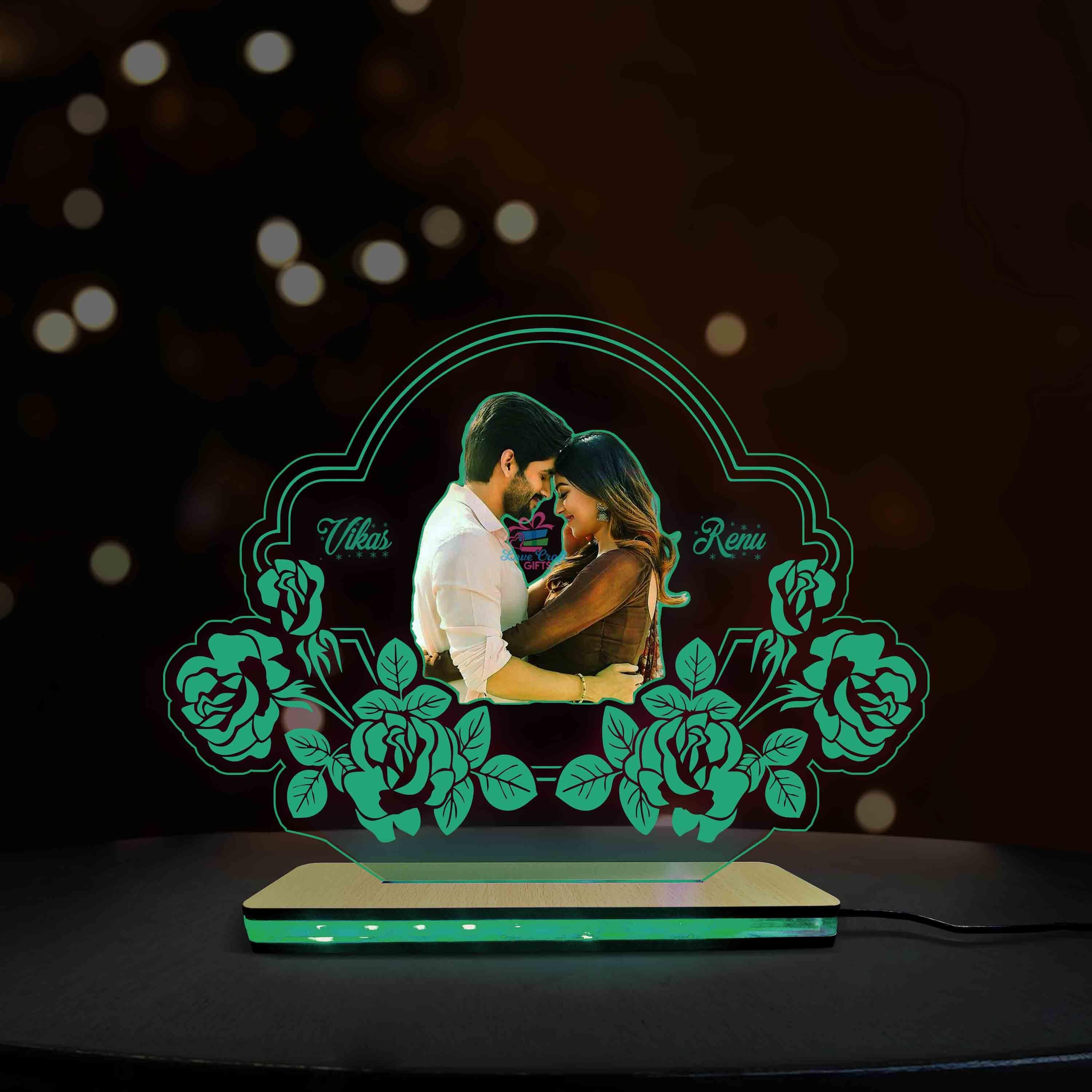 Acrylic Multi-Led Table Lamp For Husband And Wife