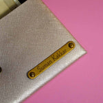 Customized Silver Color Ladies Clutch With Charm