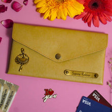 Personalized Ladies Clutch With Charm - Beige