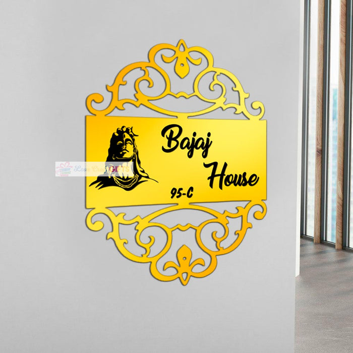 Shiv Ji Unique Acrylic Home Name Plates | love craft gift