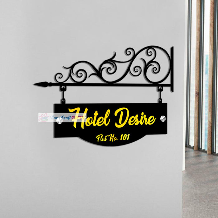 Hotel Acrylic Home Name Plates | love craft gift