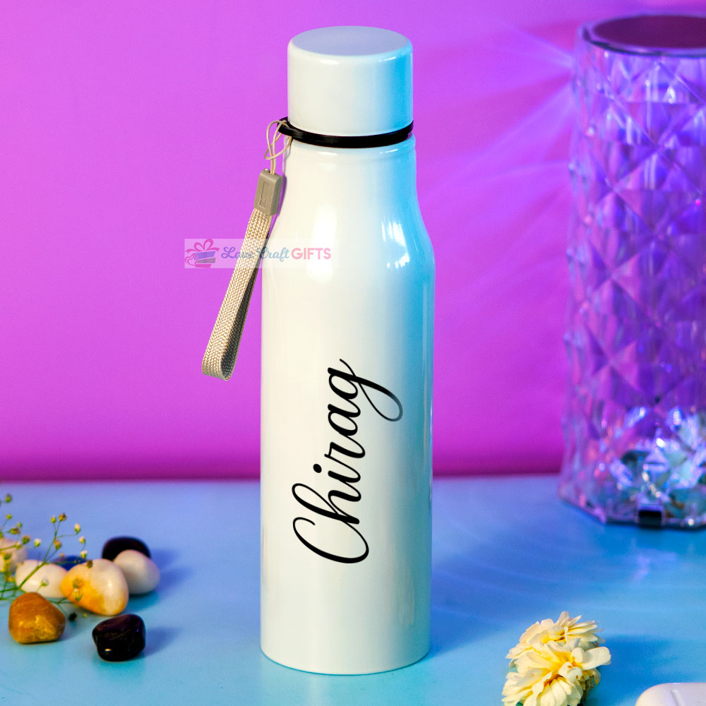 Customized White Stainless Steel Water Bottle