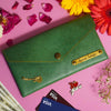 Customized Green Color Ladies Clutch