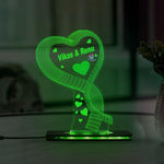 Customized Product Acrylic 3D LED  Lamp- Valentine’s Day Gift 