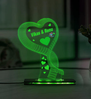 Customized Product Acrylic 3D LED  Lamp- Valentine’s Day Gift 