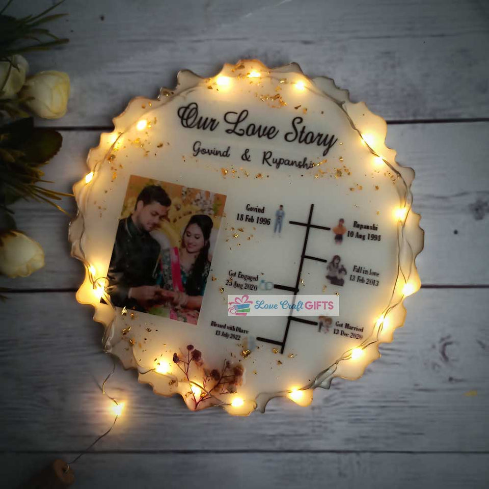 Special Resin Love Story Frame | love craft gift