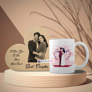 VALENTINE SPECIAL CUP AND WOODEN FRAME COMBO | love craft gift