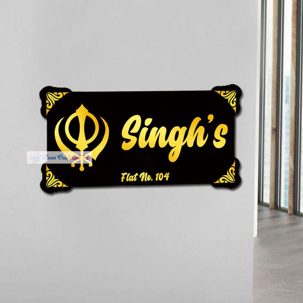 Stylish Acrylic Home Name Plates-10x18"