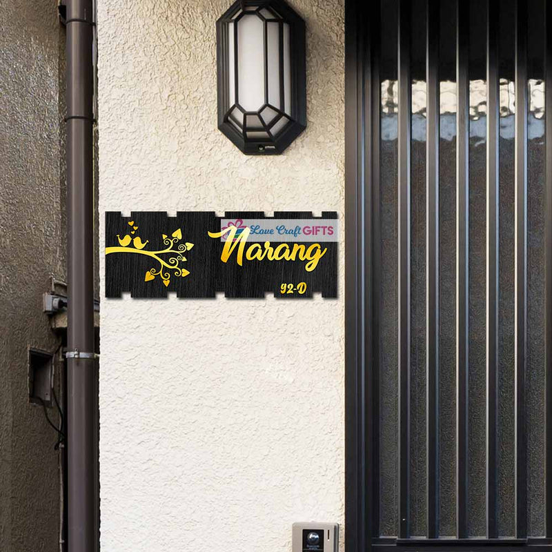 Birds Wooden Home Name Plates-10x18"
