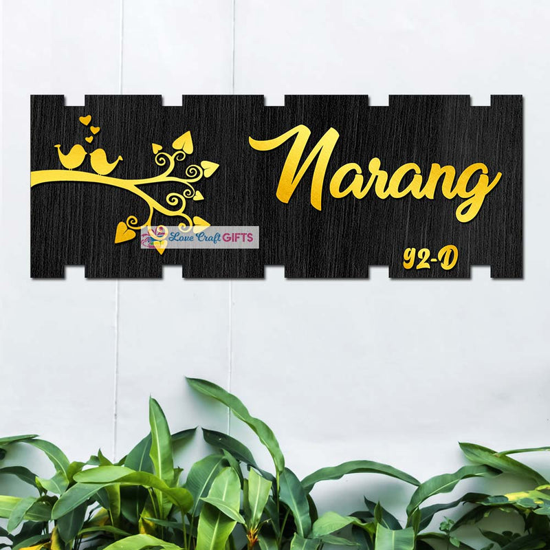 Birds Wooden Home Name Plates-10x18"