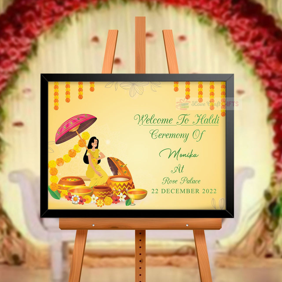 CUSTOMIZED HALDI CEREMONY BOARD - 0