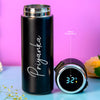 Customized Black Smart Temperature Water Bottle | Love Craft Gifts