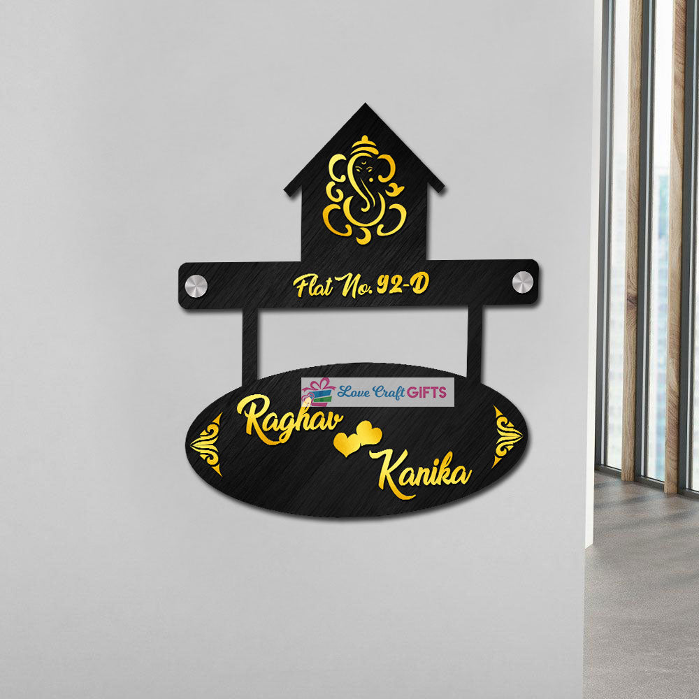 Best Love Wooden Home Name Plates-12x15"