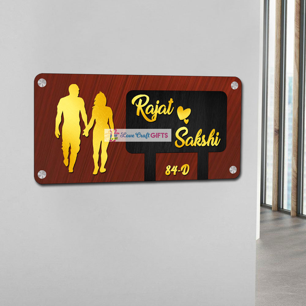 Best Couple Wooden Home Name Plates-12x15"