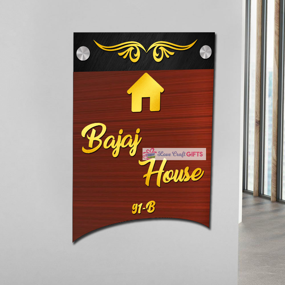 Best Unique Wooden Home Name Plates-12x15"