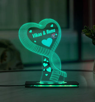 Customized Product Acrylic 3D LED  Lamp- Valentine’s Day Gift 