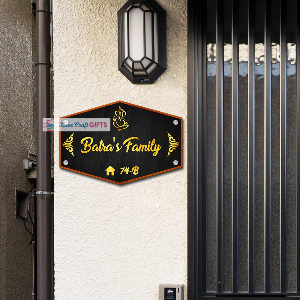 Best Unique Wooden Home Name Plates-12x15"