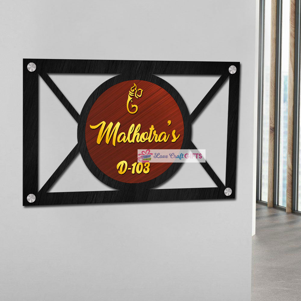 Top Wooden Home Name Plates-12x15"