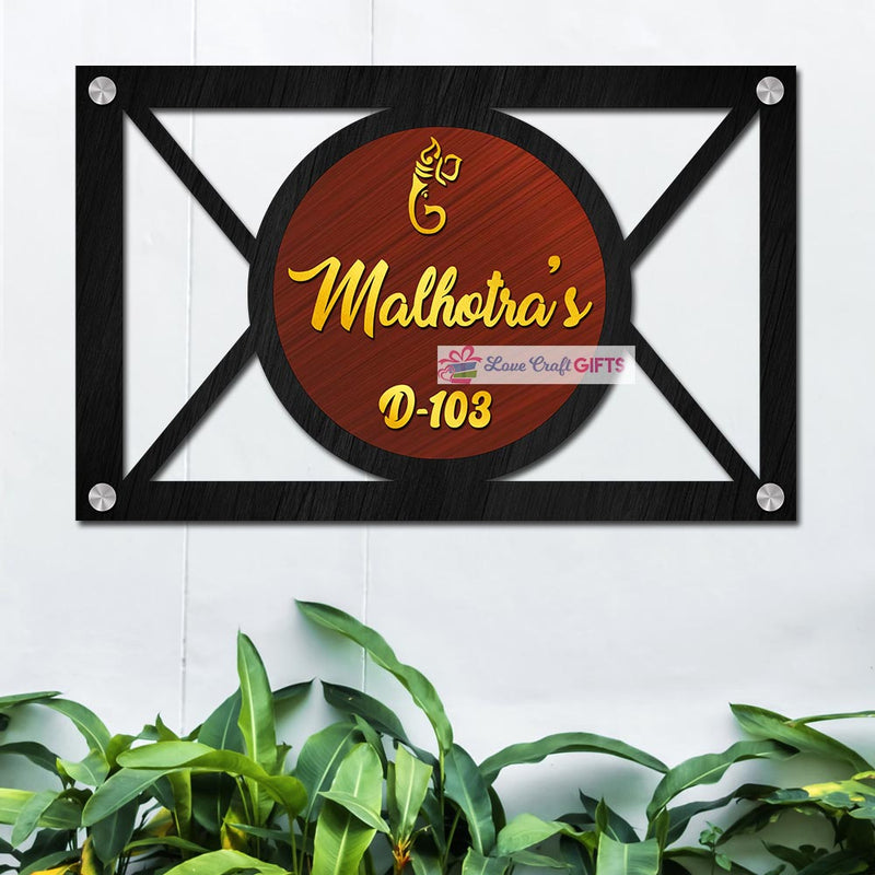 Top Wooden Home Name Plates-12x15"