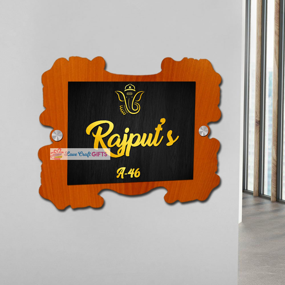 Customized Wooden Home Name Plates-12x15"