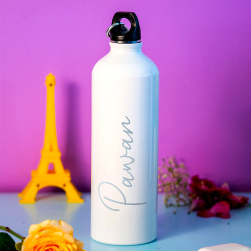 White Stainless Sipper Water Bottle | Love Craft Gifts