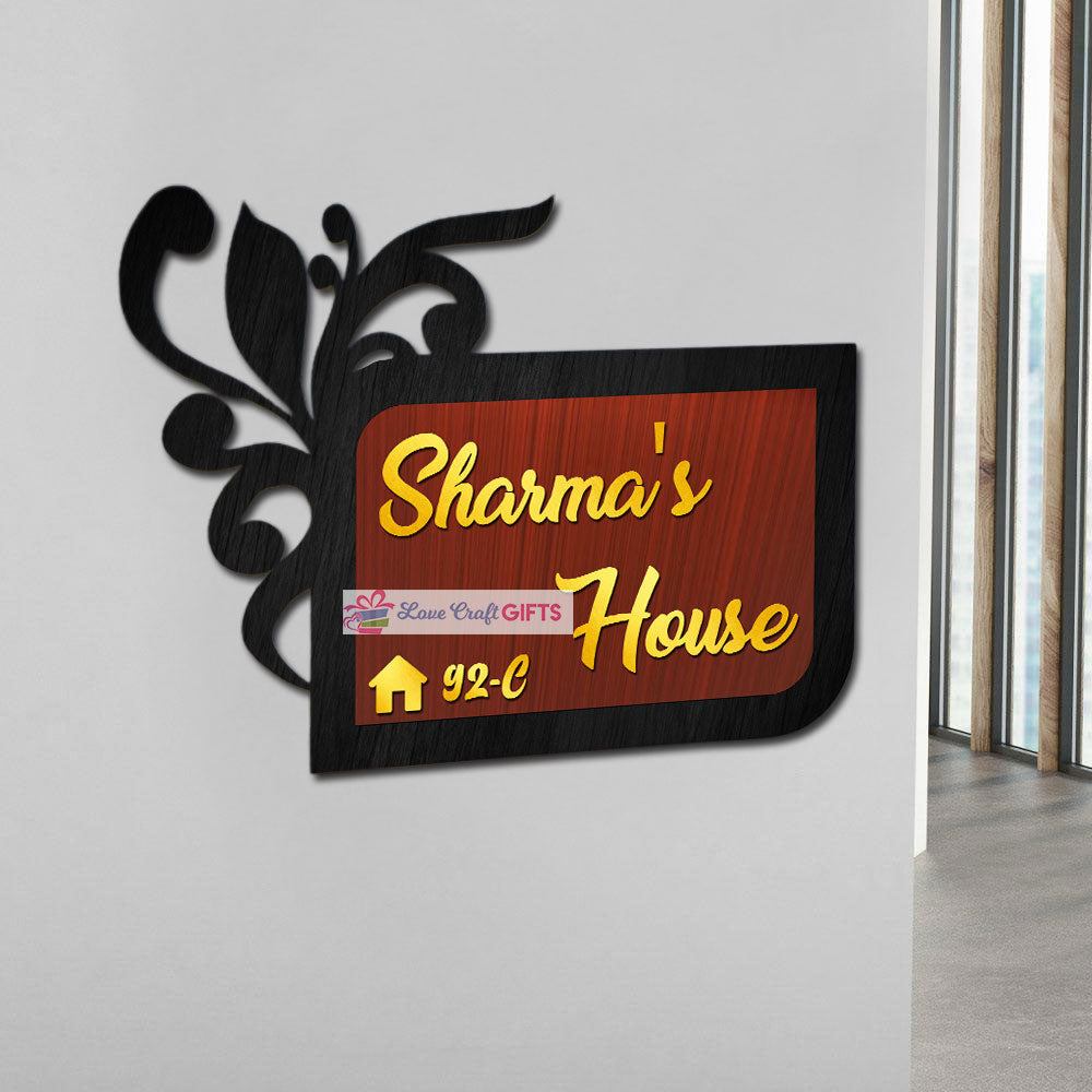 Buy Personalized Wooden Home Name Plates-12x15"