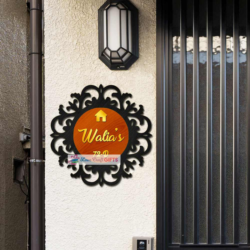 Exclusive Wooden Home Name Plates-12x15"