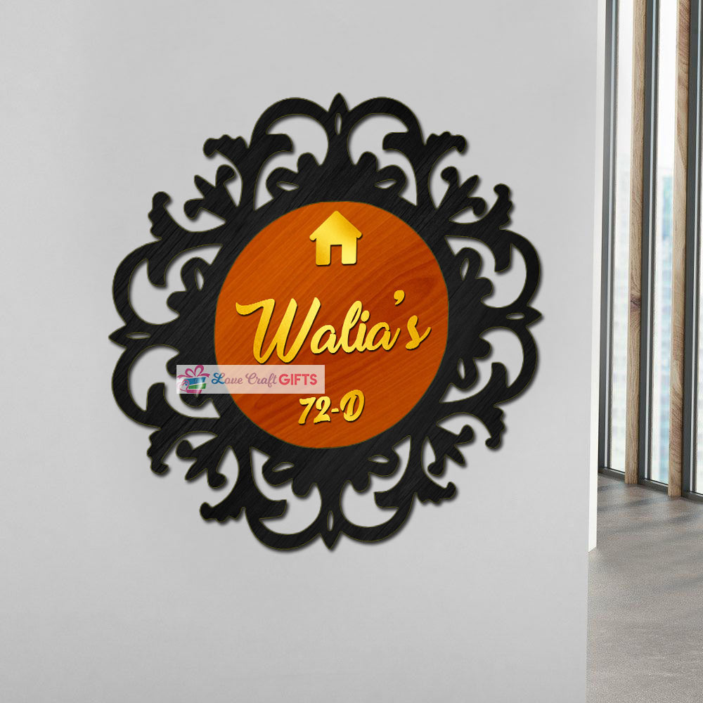 Exclusive Wooden Home Name Plates-12x15"
