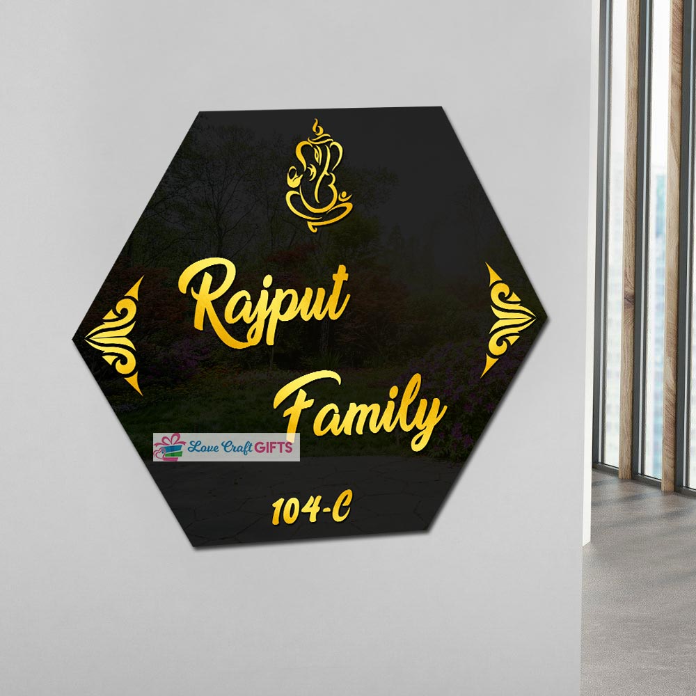Attractive Acrylic Home Name Plates-12x15"