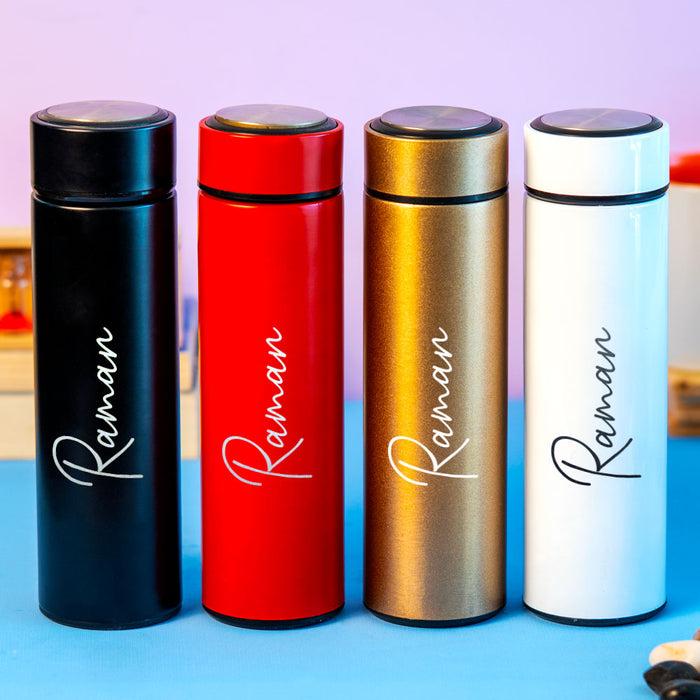 Black Stainless Steel Water Bottle | Love Craft Gifts