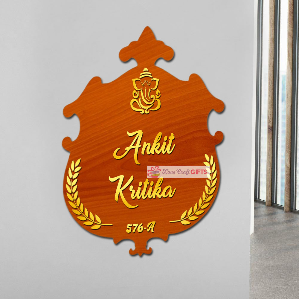 Handmade Wooden Home Name Plates-12x15"